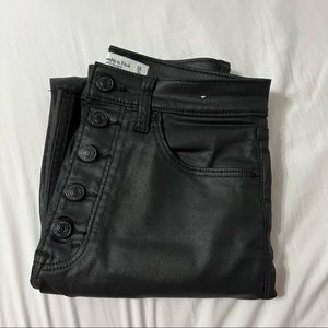 FAUX LEATHER JEANS